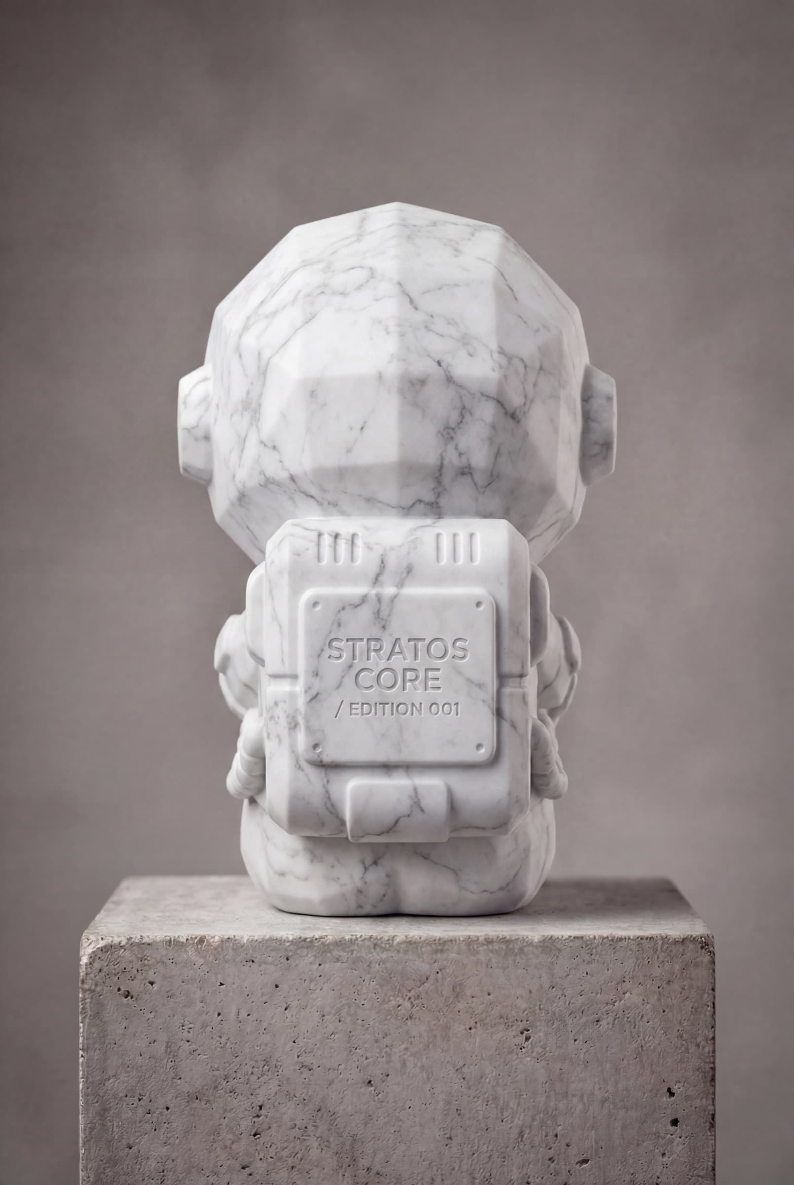 THE STRATOS CARRARA MARBLE — back, Edition 004 plate